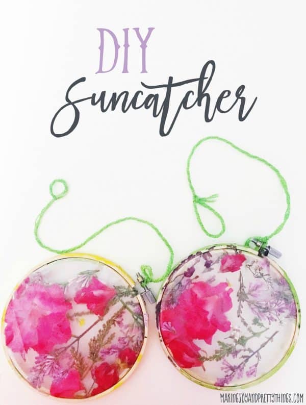 Kid Craft DIY Suncatcher using Real Flowers Making Joy and Pretty Things