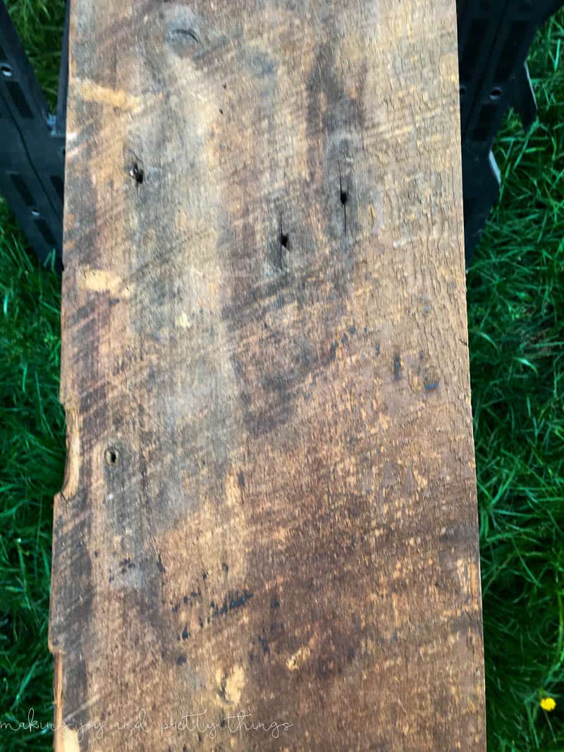 Using old barn wood is easy when you sand and clean up then seal the wood for a natural vintage look 