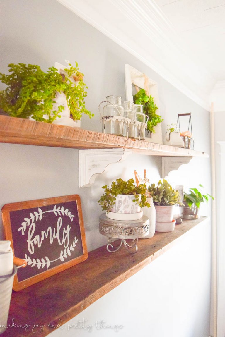 How to style open shelves { in 5 easy steps } . Perfect tips and inspiration to style your own shelves in whatever style you want.