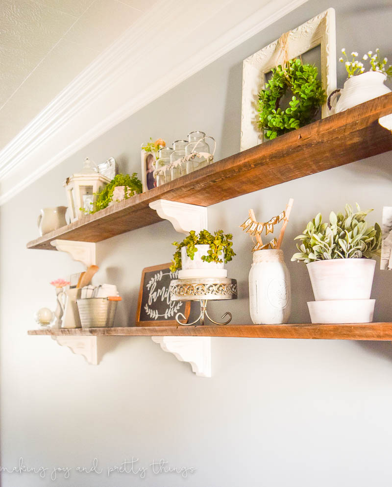 How to style open shelves { in 5 easy steps } . Perfect tips and inspiration to style your own shelves in whatever style you want.