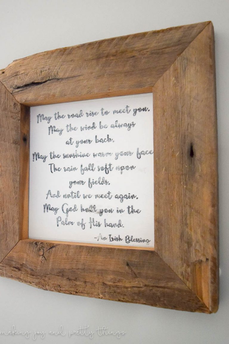 DIY Irish Blessing Sign