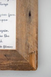 DIY Irish Blessing Framed Sign - easy DIY to add fixer upper and farmhouse style to your home.