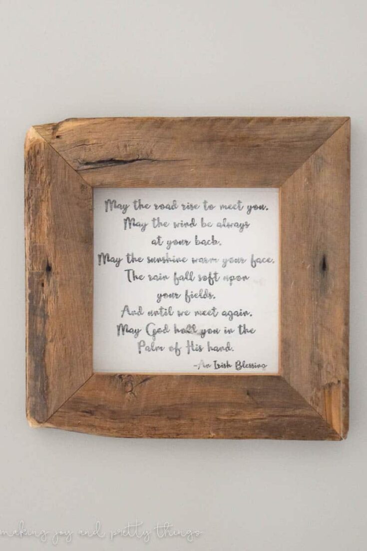 DIY Irish Blessing Sign