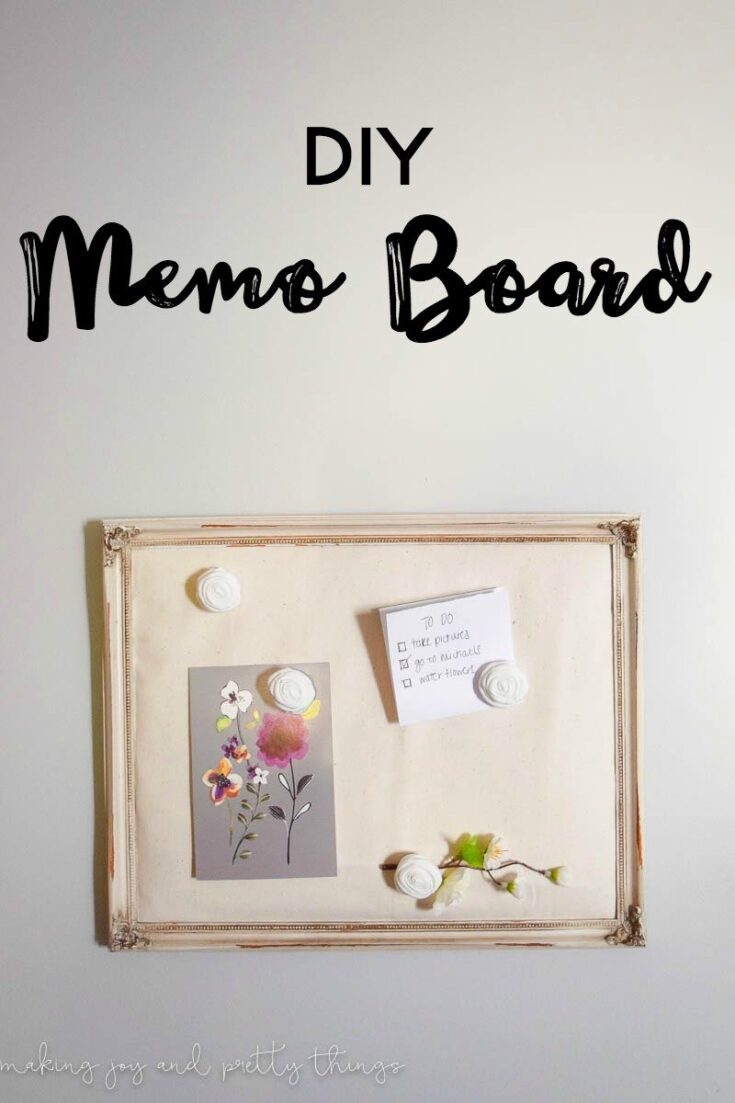 DIY Memo board. Easy DIY craft for office or craft organization or even command centers. Plus, has a rustic farmhouse feel to it.