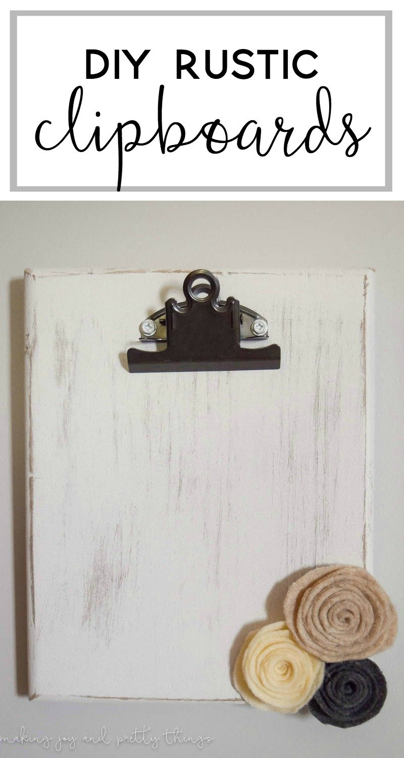 DIY Rustic Clipboards for office or craft organization. Fixer upper and farmhouse style easy DIY!