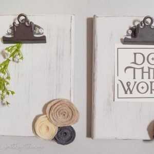 DIY Rustic Clipboards for office or craft organization. Fixer upper and farmhouse style easy DIY!