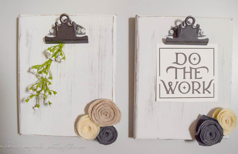 DIY Rustic Clipboards for office or craft organization. Fixer upper and farmhouse style easy DIY!