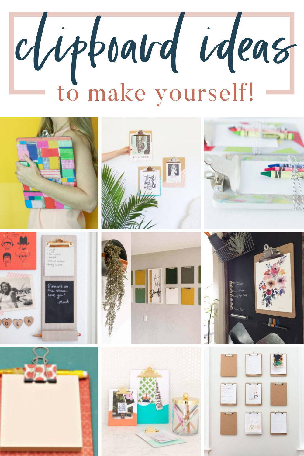 17+ Cute DIY Clipboard Ideas Making Joy and Pretty Things