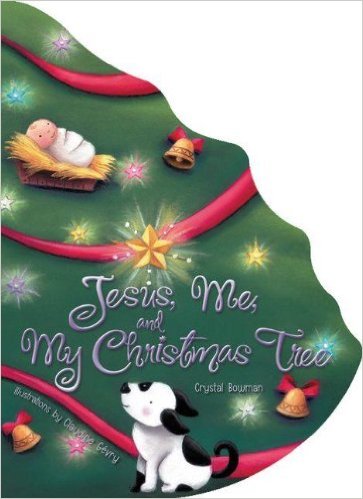 Jesus, Me, and My Christmas Tree by Crystal Bowman is a rhyming, oversized die-cut board book shaped like a Christmas tree. Young readers will playfully discover the meanings behind the ornaments and symbols we place on our Christmas trees each year, as well as the reasons we top the tree with a star and place presents underneath.
