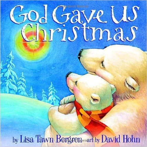 God Gave Us Christmas by Lisa Tawn Bergren is perfect for book advent caelndars. As Little Cub and her family prepare to celebrate the most special day of the year, the curious young polar bear begins to wonder 
“Who invented Christmas?" Mama’s answer only leads to more questions like “Is God more important than Santa?” So she and Little Cub head off on a polar expedition to find God and to see how he gave them Christmas. 