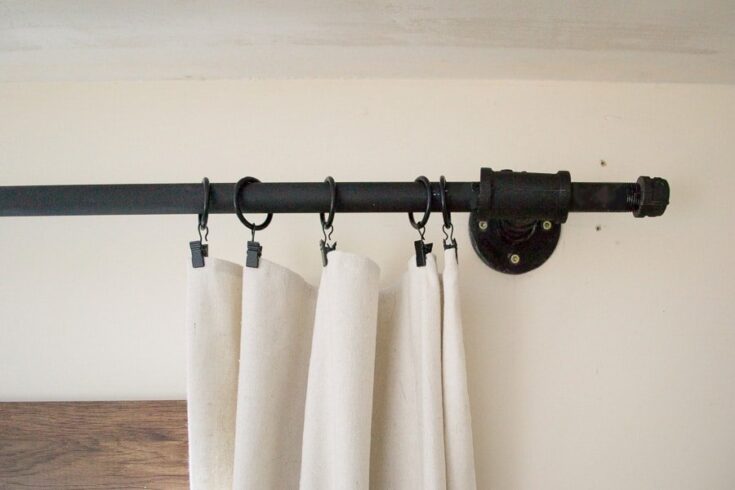 DIY Industrial Curtain Rod