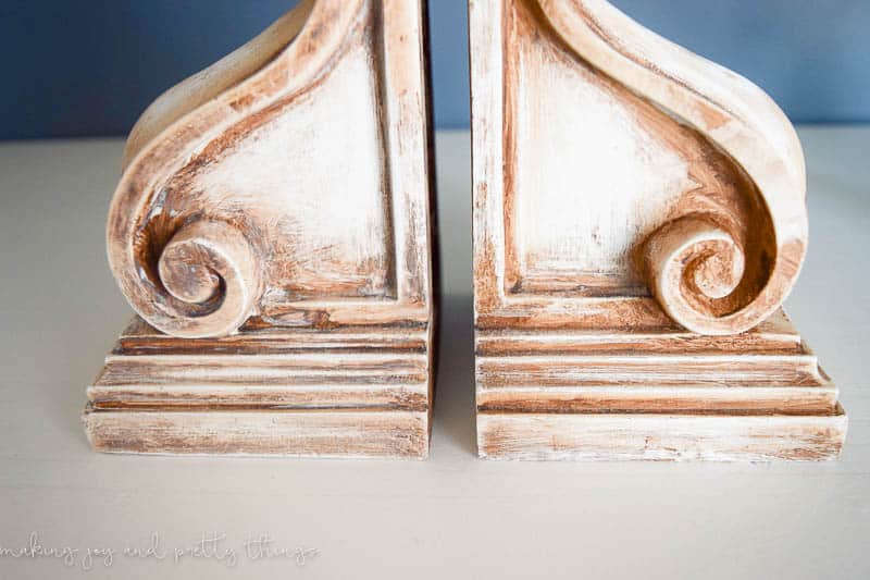 Rustic farmhouse corbels to be sanded and distressed to create a antique finish using wax 