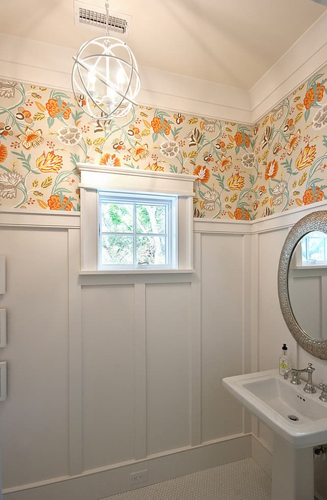 Another creative use of wallpaper is for making accents and accent walls in rooms that need updating