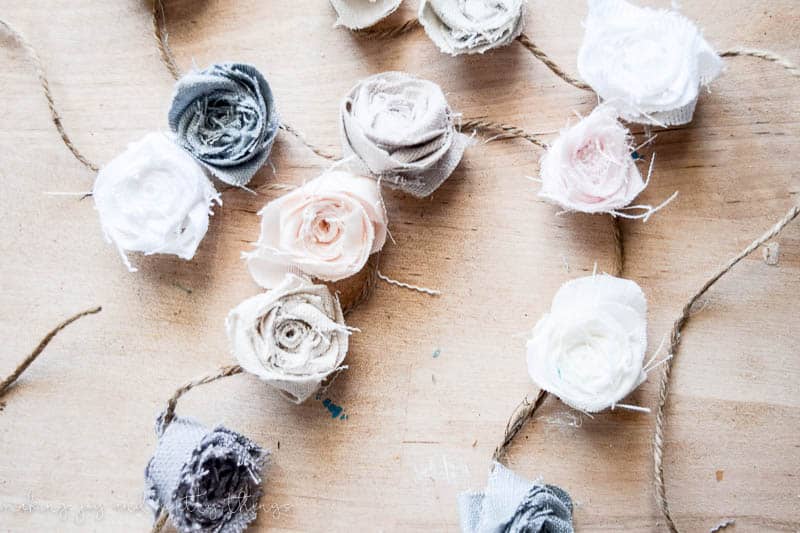 diy fabric floral garland | diy fabric flowers no sew | flower garland | diy fabric flowers