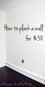 shiplap wall | diy shiplap wall | how to plank a wall | planked wall | diy plank wall