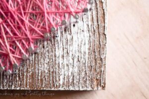 Rustic Barn Wood String Art Heart | string art ideas | string art DIY
