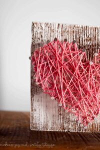 Rustic Barn Wood String Art Heart | string art ideas | string art DIY