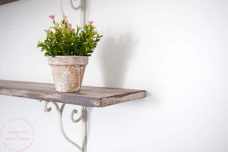 Rustic DIY Planter Using Book Pages