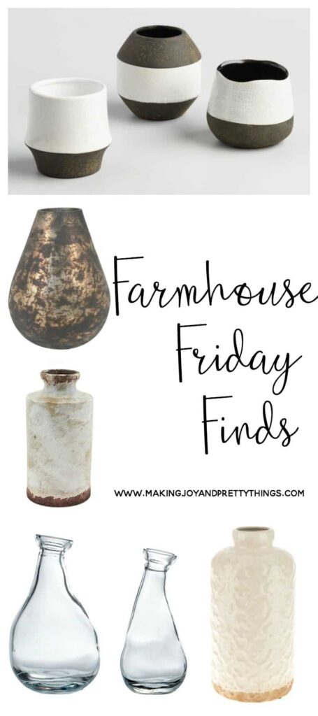 farmhouse friday finds | budget friendly decor | fixer upper | rustic decor | vintage | vases