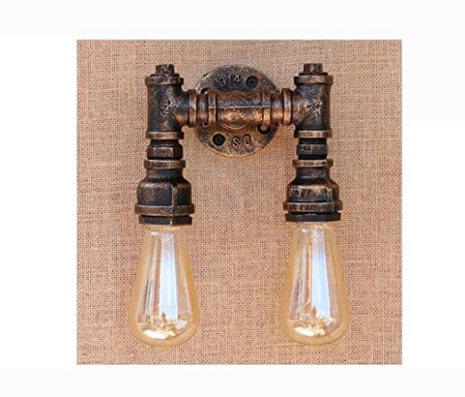 Budget friendly farmhouse industrial vanity lights!!