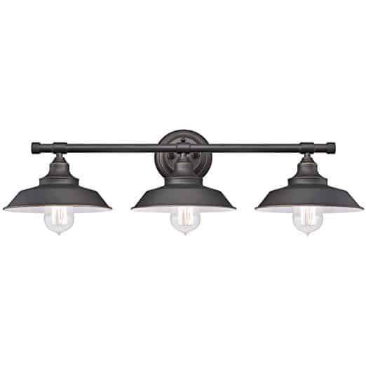 Budget friendly farmhouse industrial vanity lights!!