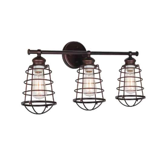 Budget friendly farmhouse industrial vanity lights!!