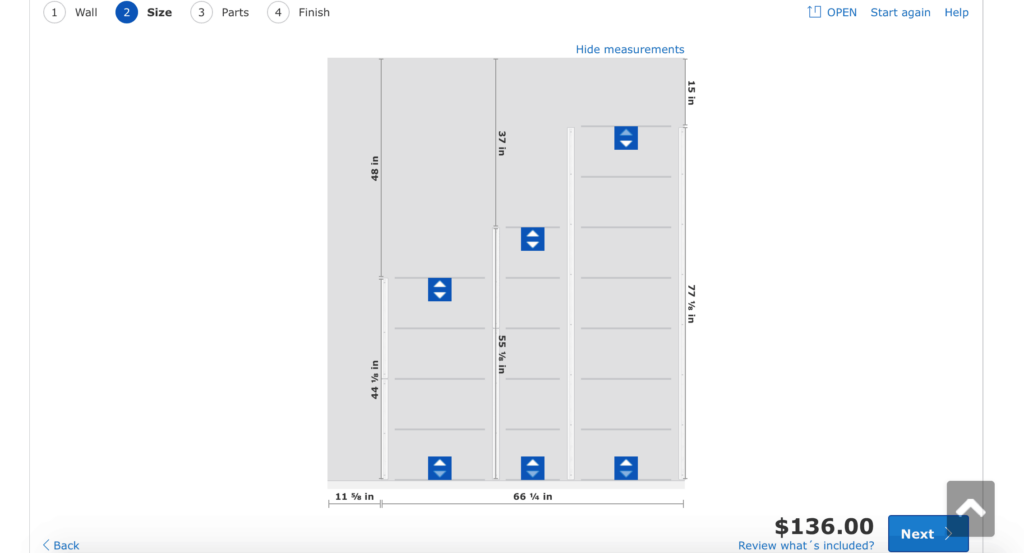 How to design your own IKEA Algot closet system and make minor adjustments with arrows