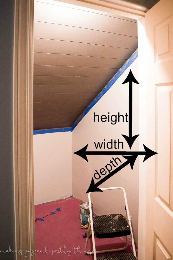 How to design your own IKEA Algot closet system measuring the height, width, and depth of your closet