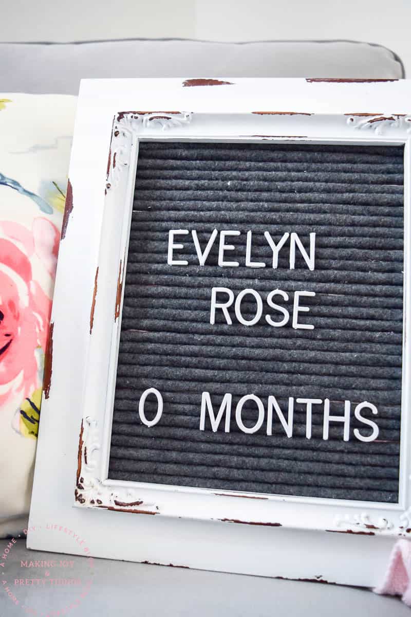 Monthly Baby Photos: How to Make a DIY Letterboard