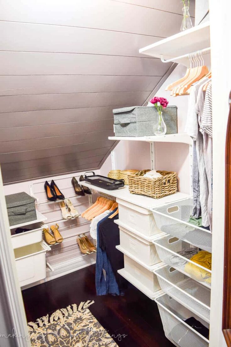 How to Design a Sloped Ceiling Closet using IKEA