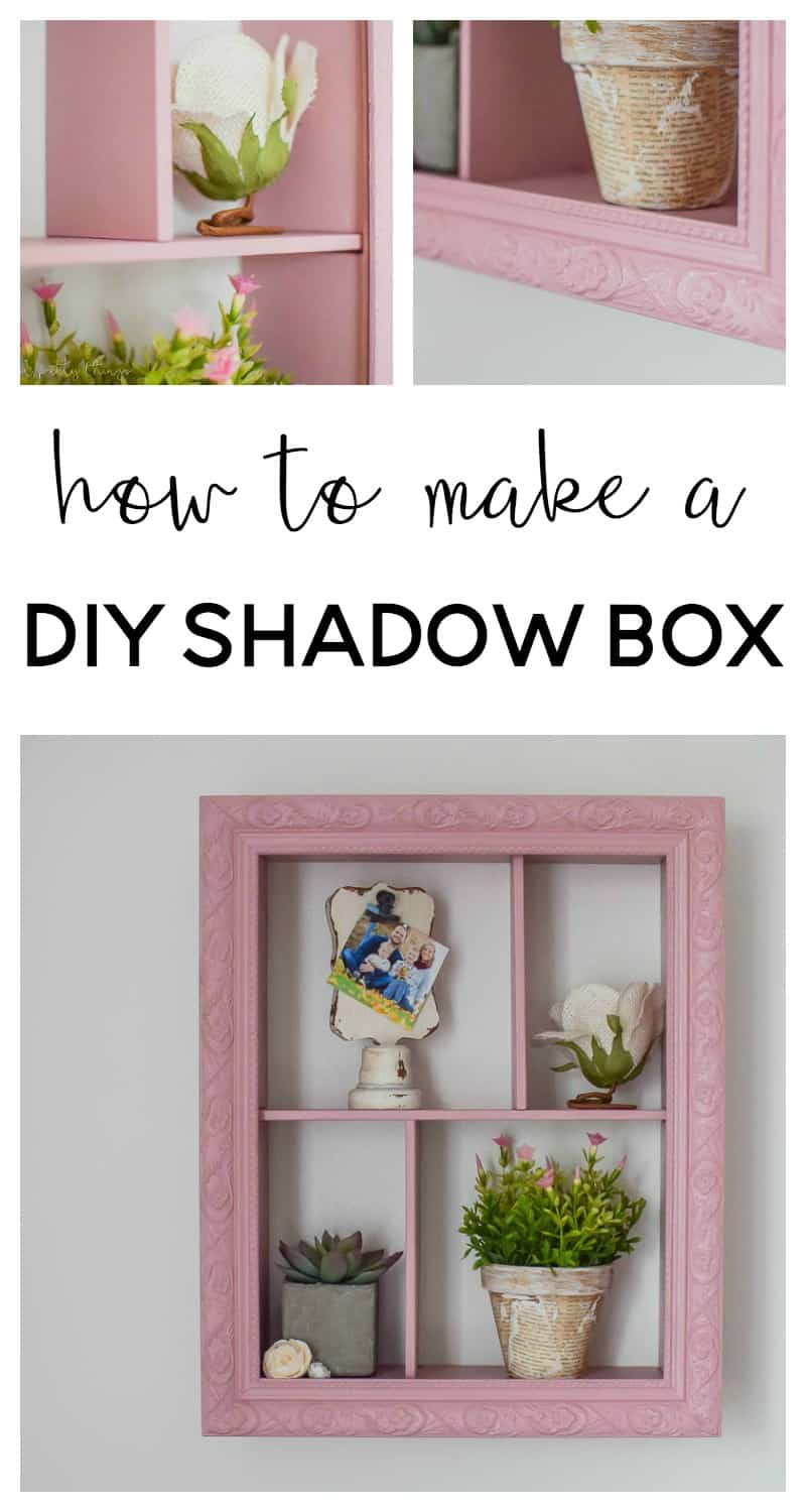 Make your DIY shadow box ideas come to life with this pink shadow box 