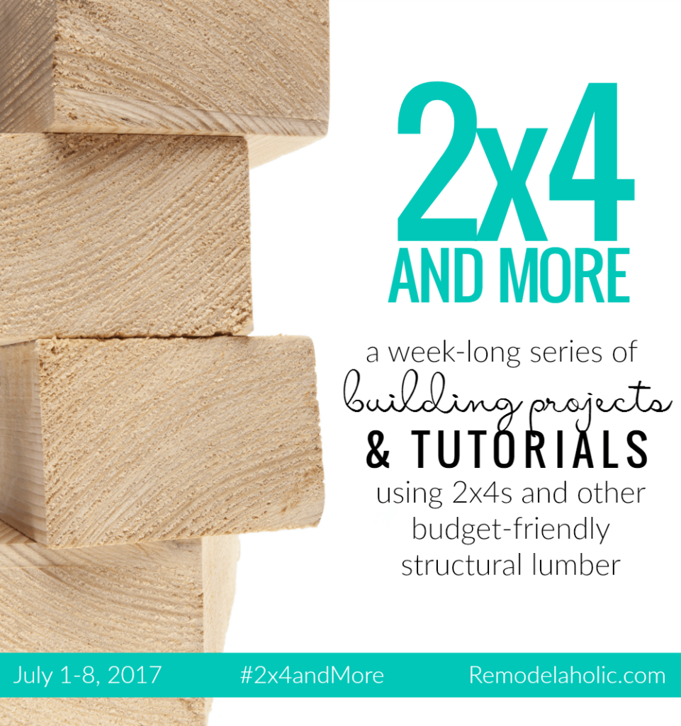 2x4 and more series where bloggers come together and provide all kinds of tutorials using 2x4 wood and budget friendly ideas
