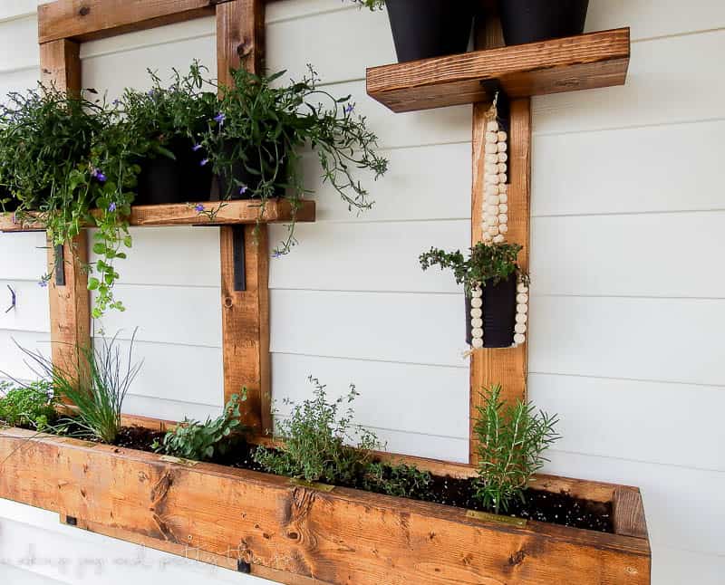hanging herb garden planter 2x4 challenge12 Making Joy
