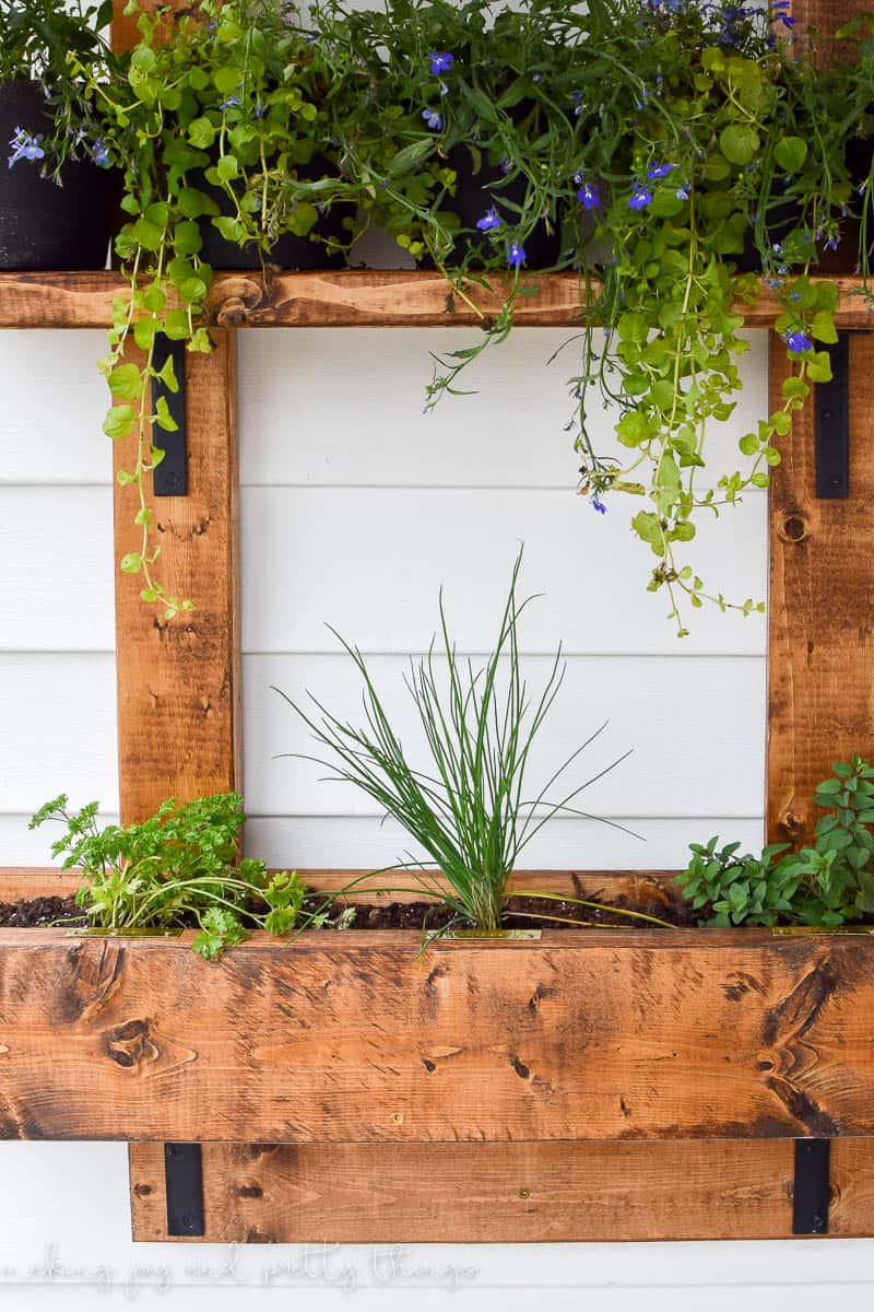 hanging herb garden planter 2x4 challenge55 Making Joy