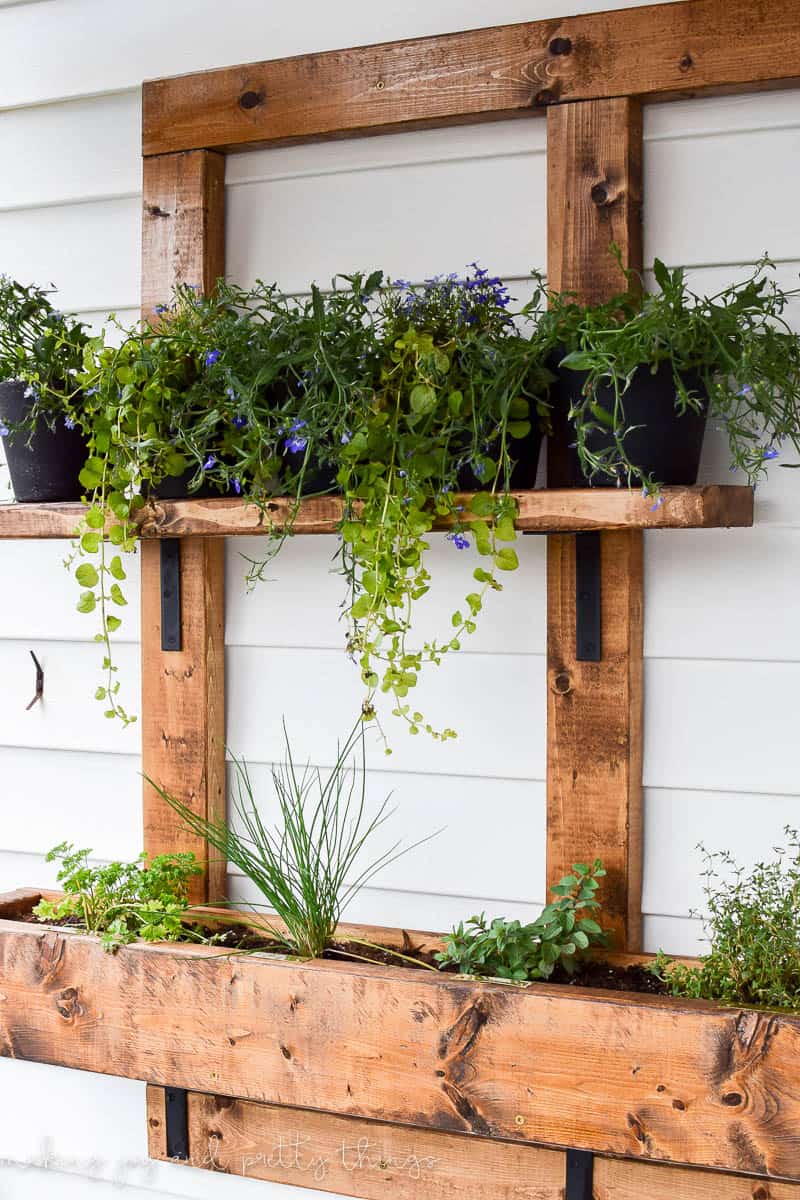 hanging herb garden planter 2x4 challenge60 Making Joy