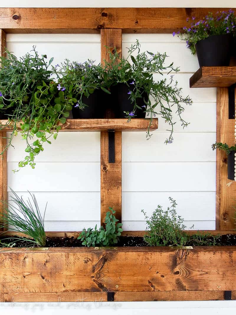 hanging herb garden planter 2x4 challenge69 Making Joy