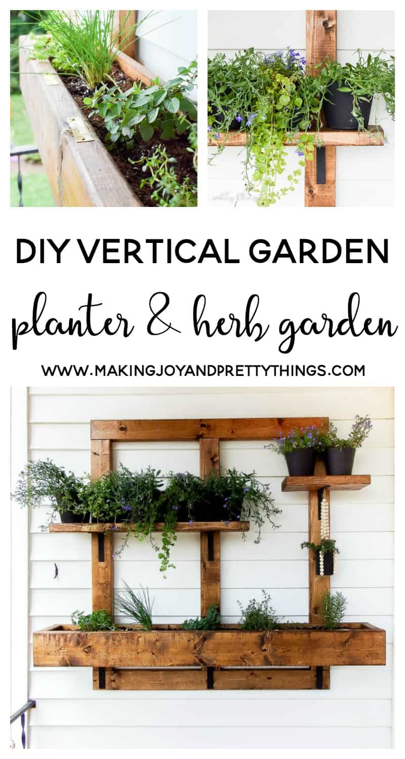 Learn to make a DIY vertical herb garden with this easy to follow tutorial that only takes a weekend to complete