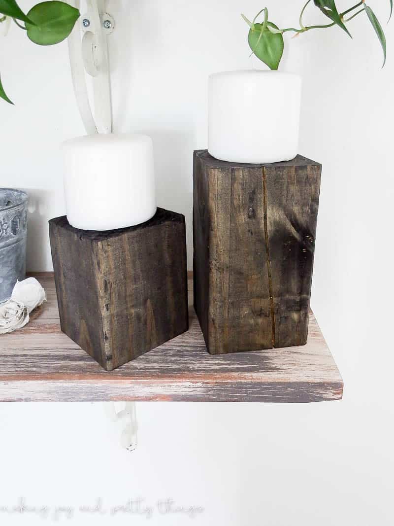 diy wood block candle holders4 Making Joy and Pretty Things