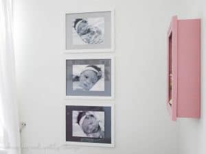 DIY Ombre Matted Picture Frames using plain inexpensive white frames from Amazon and chalk paint! Easy DIY project to hang your family photos!