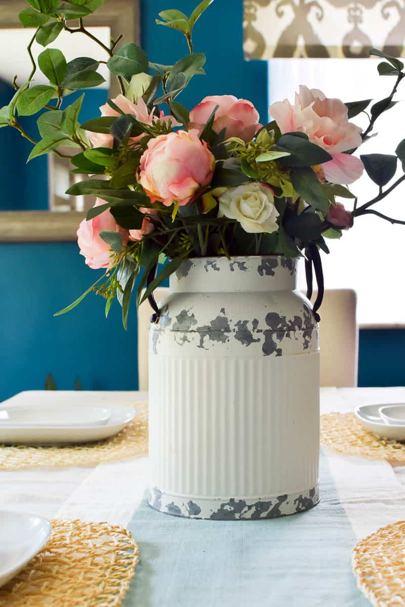 farmhouse vintage milk jug flower arrangement12 Making Joy and