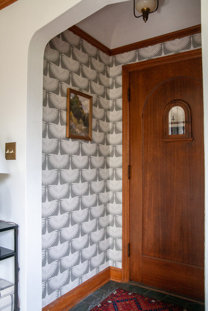 Wallpaper ideas for entryway for a front entry using an art deco theme midcentury modern wallpaper 