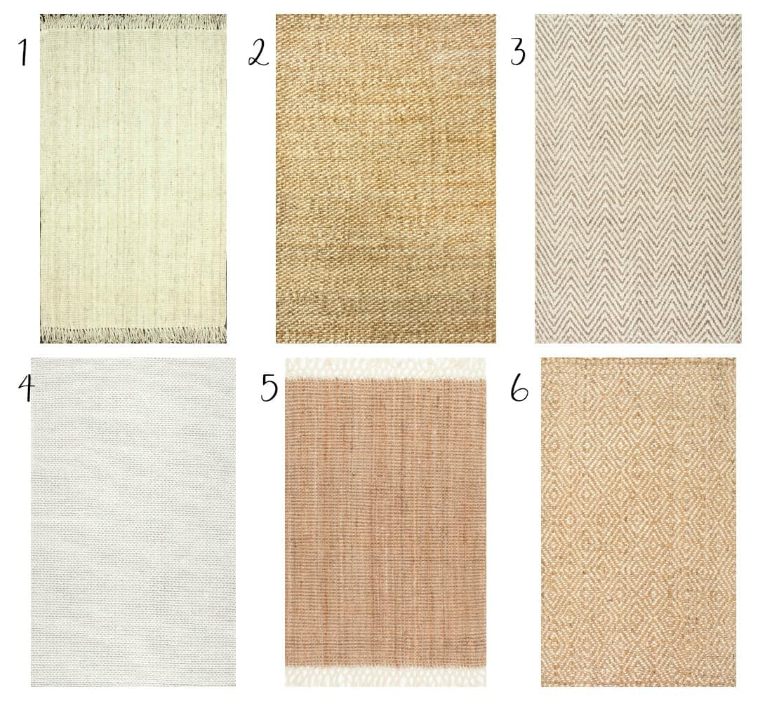 When you're trying to figure out how to layer rugs, consider one of these 6 different neutral rugs for the Bottom Layer