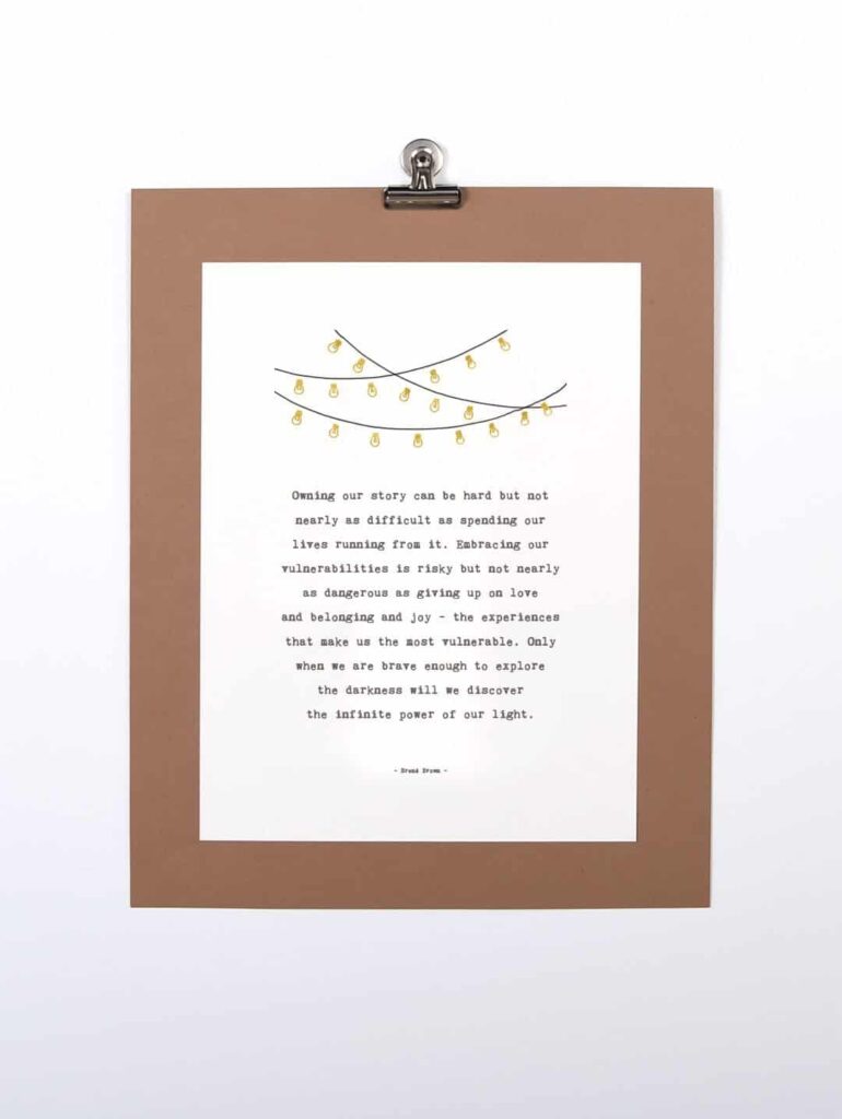 Use a framed quote to tie in the entire bathroom to finish off that modern feel for any mood board