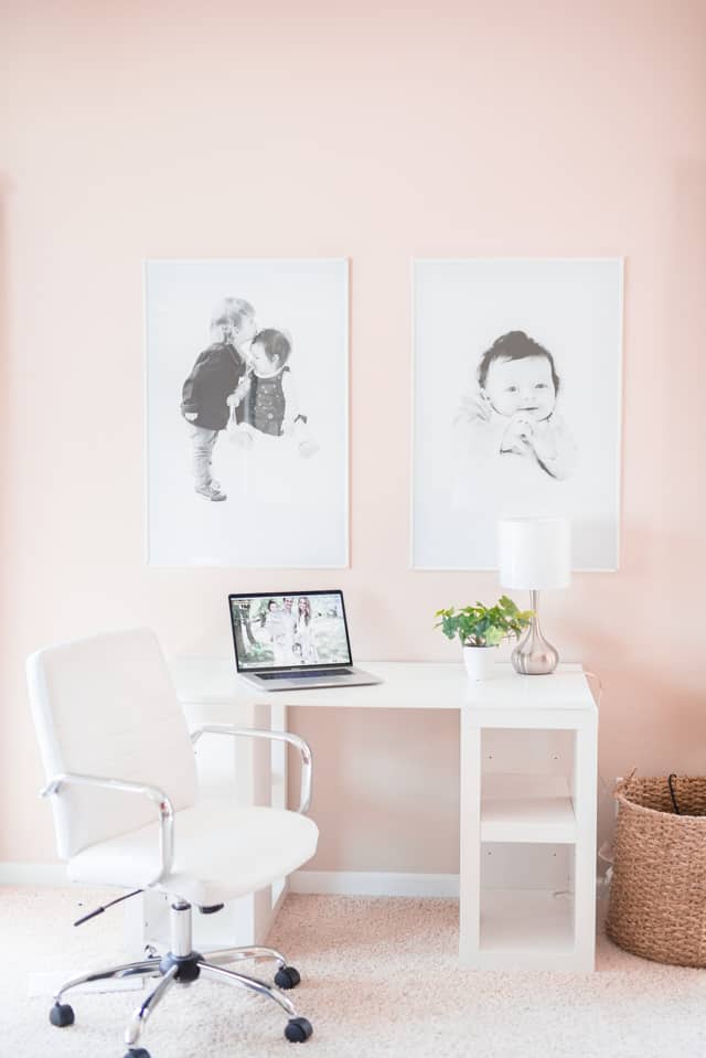 If you are looking for family photo wall ideas this simple gallery wall idea is a great way to display those family photos