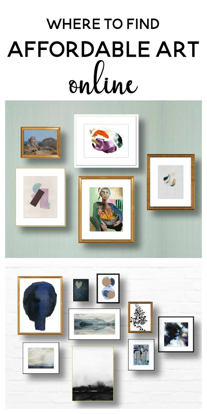 where to find affordable art online part 1 | artfully walls | budget friendly home decor | gallery walls | gallery wall inspiration | how to make a gallery wall | abstract art