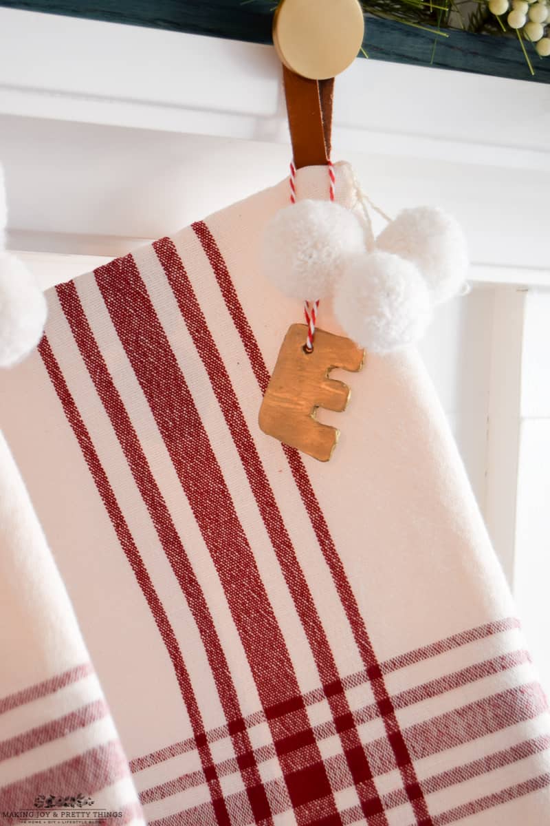 Make your own stocking initial tags using oven bake polymer clay to label to your stockings