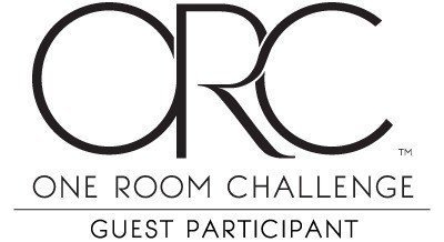 The one room challenge guest participant logo using an office mood board to transform an office space