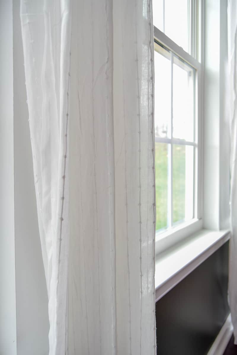 IKEA curtains are a great way to mute some natural light if you have too much and can really accent windows well