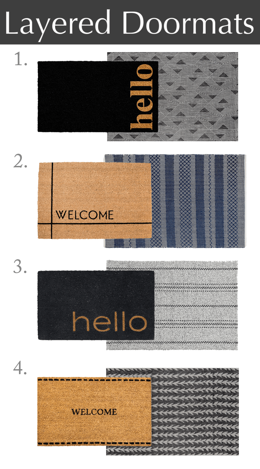 Layered Door Mats - How To Mix and Match - Inspiration For Moms