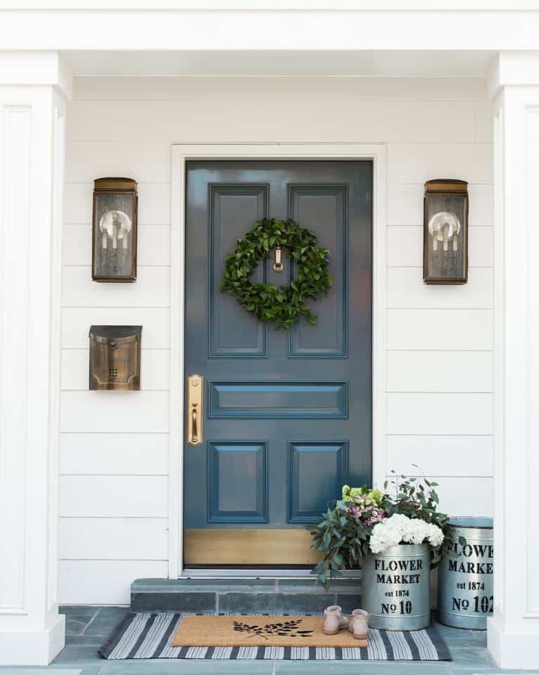 Layered Front Door Mat Trend- Buffalo Check Rug Is All You Need